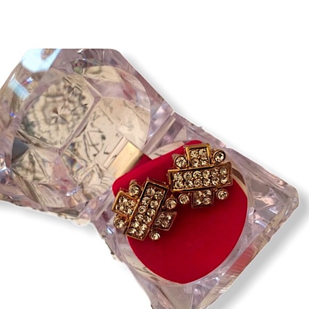 Vintage Premium Vintage CZ earrings - Picture 3 of 4